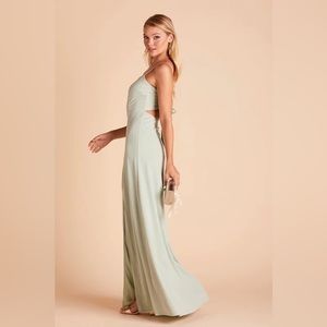 Birdy Grey Bridesmaid Dress - Sage Crepe Custom Altered Design - Size Small